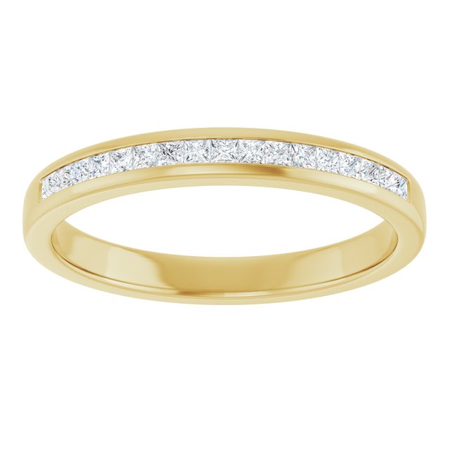 14K Yellow Gold 3/8 CTW Natural Diamond Band