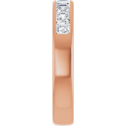 14K Rose Gold 1 3/8 CTW Natural Diamond Band