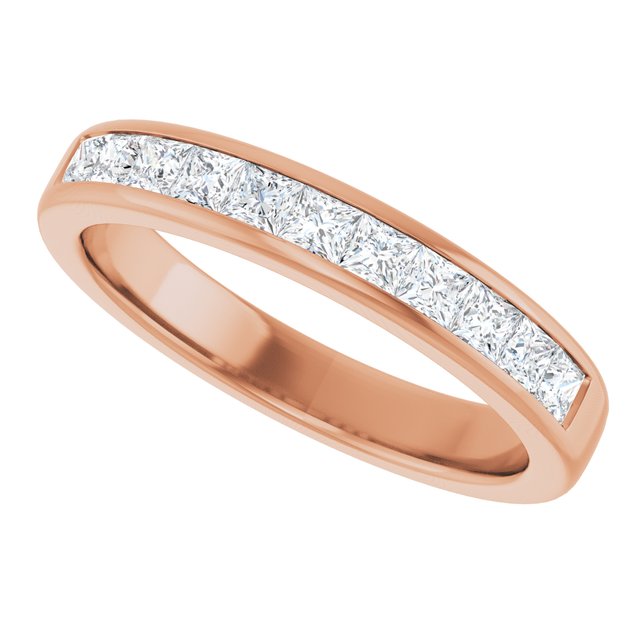 14K Rose Gold 1 CTW Natural Diamond Band