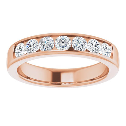 14K Rose Gold 1 CTW Natural Diamond Band