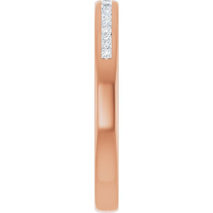 14K Rose Gold 1/4 CTW Natural Diamond Band