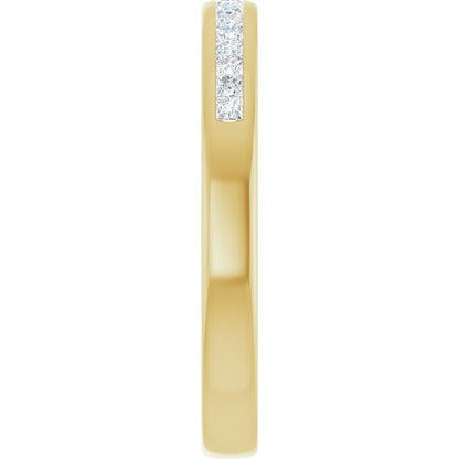 14K Yellow Gold 3/8 CTW Natural Diamond Band