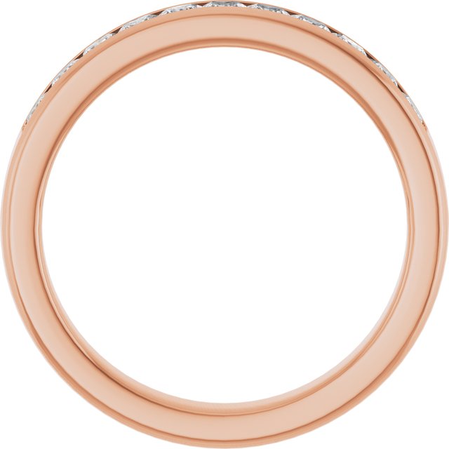 14K Rose Gold 1 CTW Natural Diamond Band