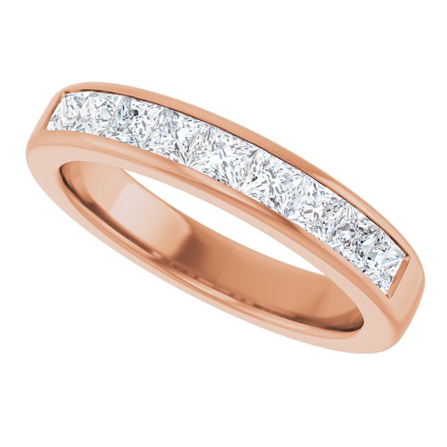 14K Rose Gold 1 3/8 CTW Natural Diamond Band