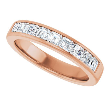 14K Rose Gold 1 3/8 CTW Natural Diamond Band