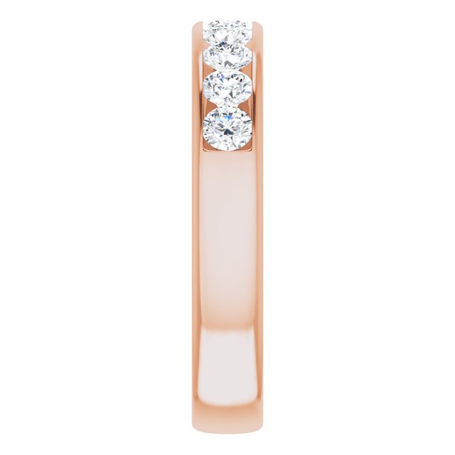14K Rose Gold 1 CTW Natural Diamond Band
