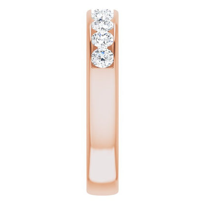14K Rose Gold 1 CTW Natural Diamond Band