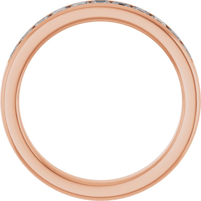 14K Rose Gold 1 1/8 CTW Natural Diamond Band
