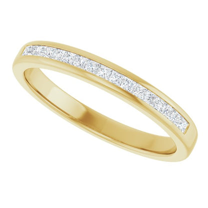 14K Yellow Gold 3/8 CTW Natural Diamond Band