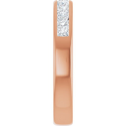 14K Rose Gold 1 CTW Natural Diamond Band