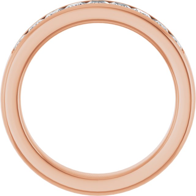 14K Rose Gold 1 3/8 CTW Natural Diamond Band
