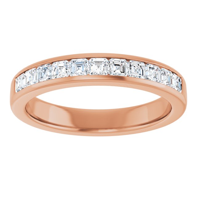 14K Rose Gold 1 1/8 CTW Natural Diamond Band