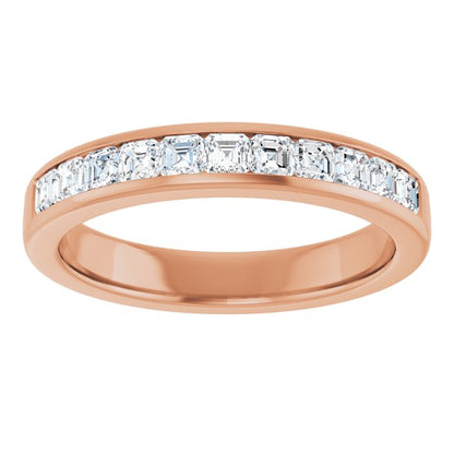 14K Rose Gold 1 1/8 CTW Natural Diamond Band