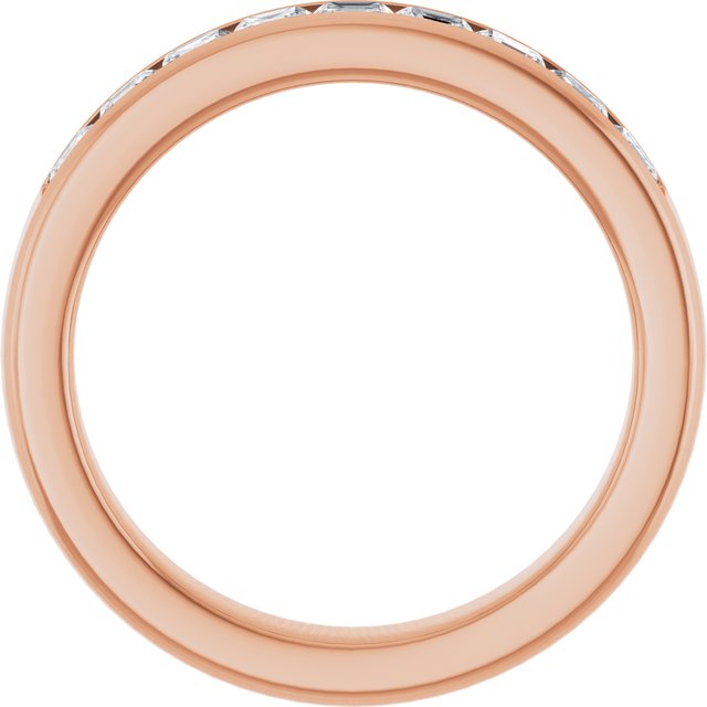 14K Rose Gold 1 3/8 CTW Natural Diamond Band