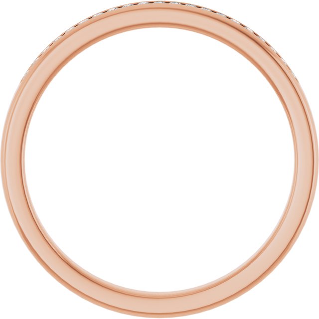 14K Rose Gold 1/6 CTW Natural Diamond Band