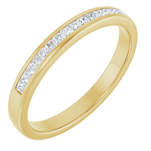 14K Yellow Gold 3/8 CTW Natural Diamond Band