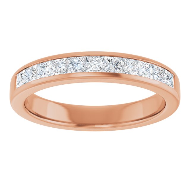 14K Rose Gold 1 CTW Natural Diamond Band