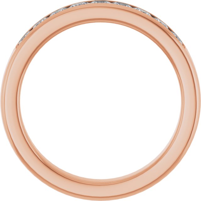 14K Rose Gold 1 1/6 CTW Natural Diamond Band