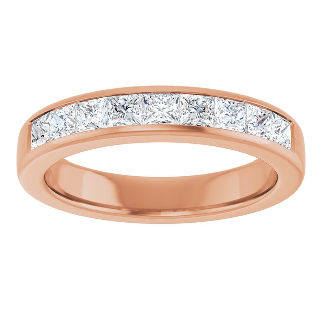 14K Rose Gold 1 3/8 CTW Natural Diamond Band