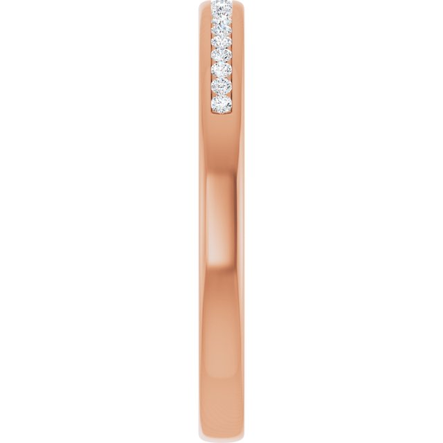 14K Rose Gold 1/6 CTW Natural Diamond Band