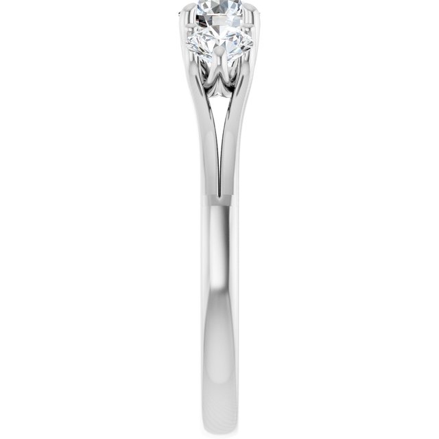 3/4 CTW Natural Diamond Three-Stone Engagement Ring