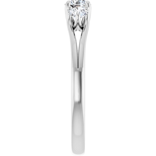 1/2 CTW Natural Diamond Three-Stone Engagement Ring