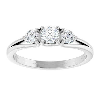 1/2 CTW Natural Diamond Three-Stone Engagement Ring