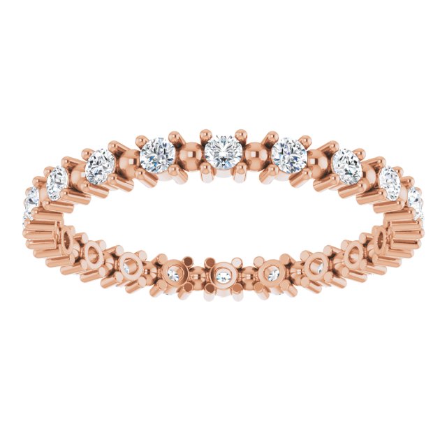 14K Rose Gold 3/8 CTW Natural Diamond Eternity Band