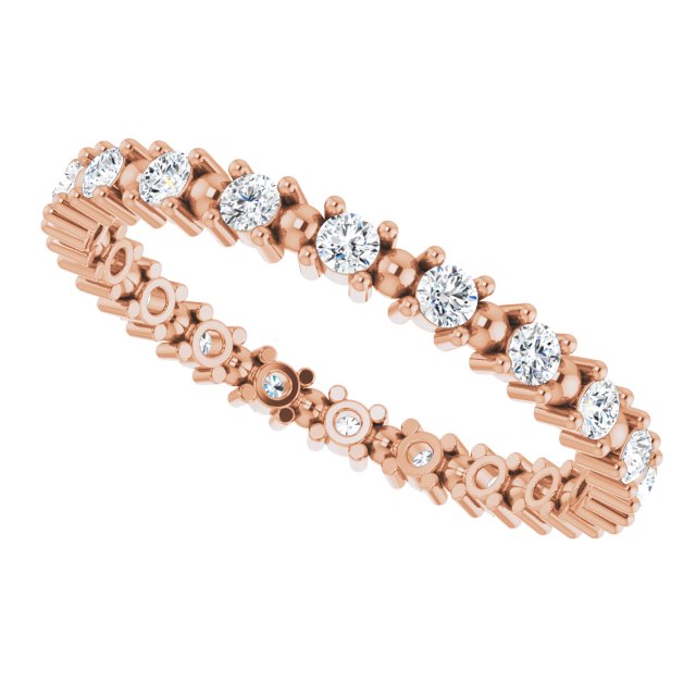 14K Rose Gold 3/8 CTW Natural Diamond Eternity Band