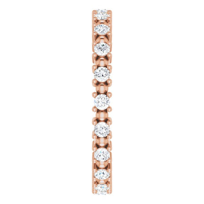 14K Rose Gold 3/8 CTW Natural Diamond Eternity Band