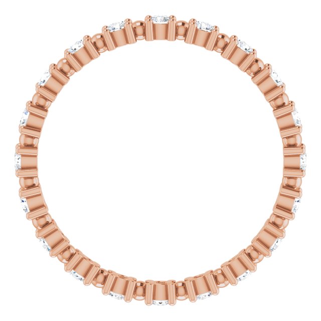 14K Rose Gold 3/8 CTW Natural Diamond Eternity Band