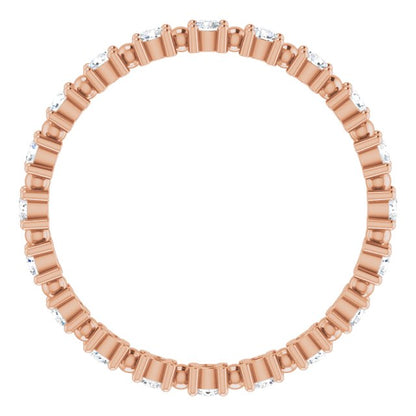 14K Rose Gold 3/8 CTW Natural Diamond Eternity Band