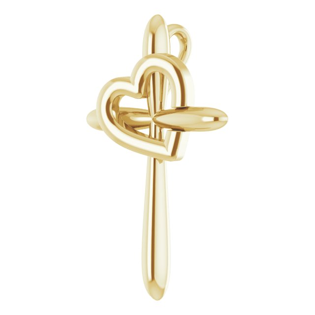 Cross with Heart Pendant