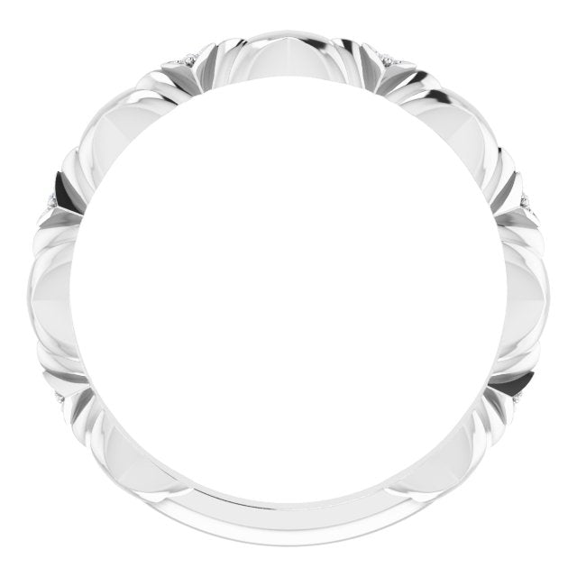 14K White Gold .02 CTW Natural Diamond Anniversary Band