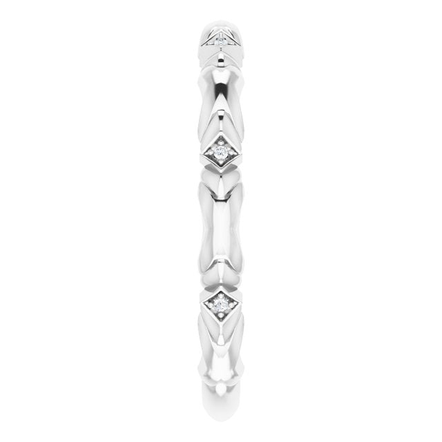 14K White Gold .02 CTW Natural Diamond Anniversary Band