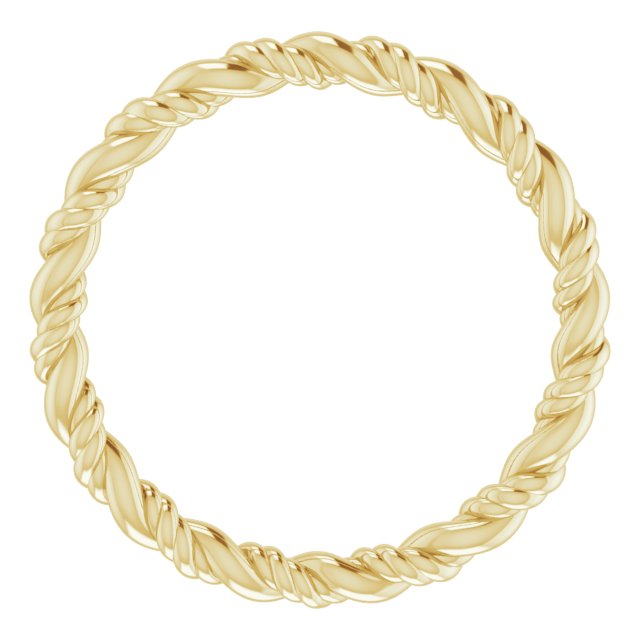 14K Yellow Gold Rope Band, 2.1 mm