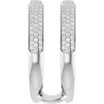 1/2 CTW Natural Diamond Ring Guard, Pavé-Style
