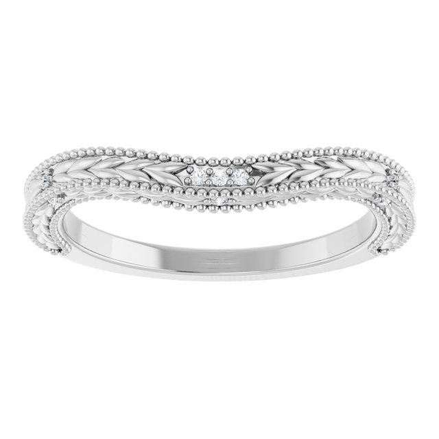 .03 CTW Natural Diamond Contour Band, 2.3 mm