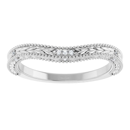.03 CTW Natural Diamond Contour Band, 2.3 mm