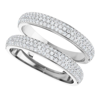 1/2 CTW Natural Diamond Ring Guard, Pavé-Style