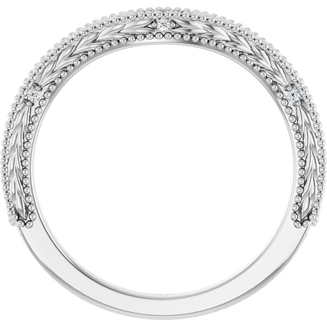 .03 CTW Natural Diamond Contour Band, 2.3 mm