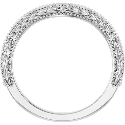 .03 CTW Natural Diamond Contour Band, 2.3 mm