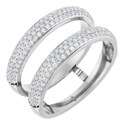 1/2 CTW Natural Diamond Ring Guard, Pavé-Style