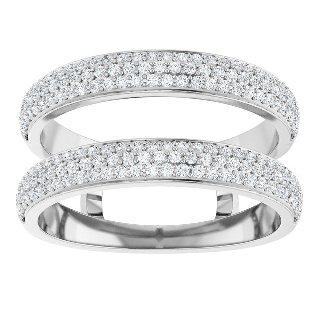 1/2 CTW Natural Diamond Ring Guard, Pavé-Style