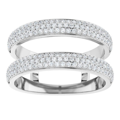 1/2 CTW Natural Diamond Ring Guard, Pavé-Style