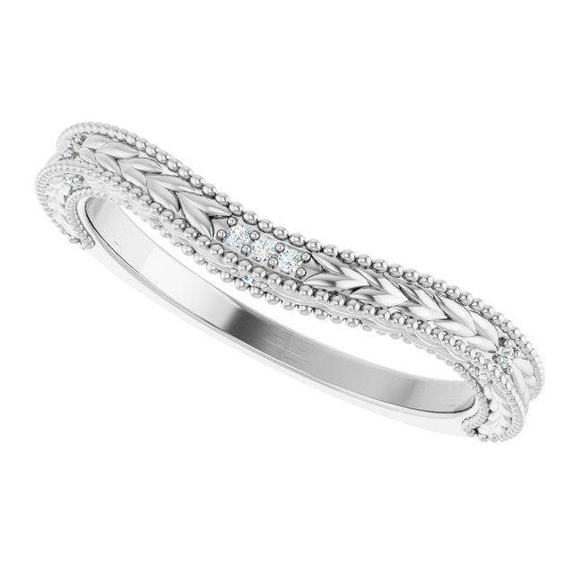 .03 CTW Natural Diamond Contour Band, 2.3 mm
