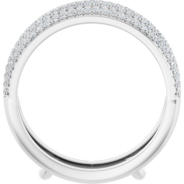 1/2 CTW Natural Diamond Ring Guard, Pavé-Style