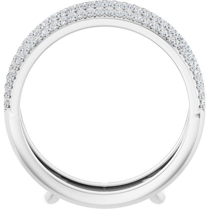 1/2 CTW Natural Diamond Ring Guard, Pavé-Style