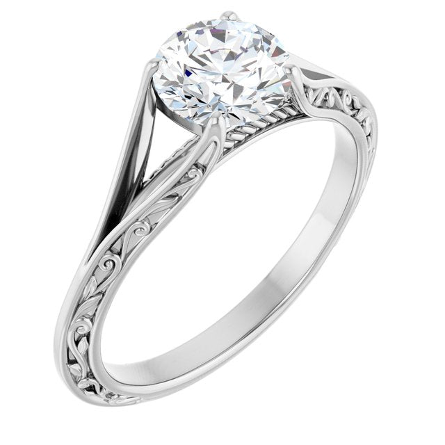 14K X1 White Gold Matching Band, 2.15 x 2.15 mm