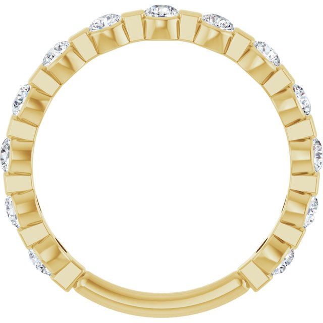 14K Yellow Gold 3/4 CTW Natural Diamond Anniversary Band, 3 mm